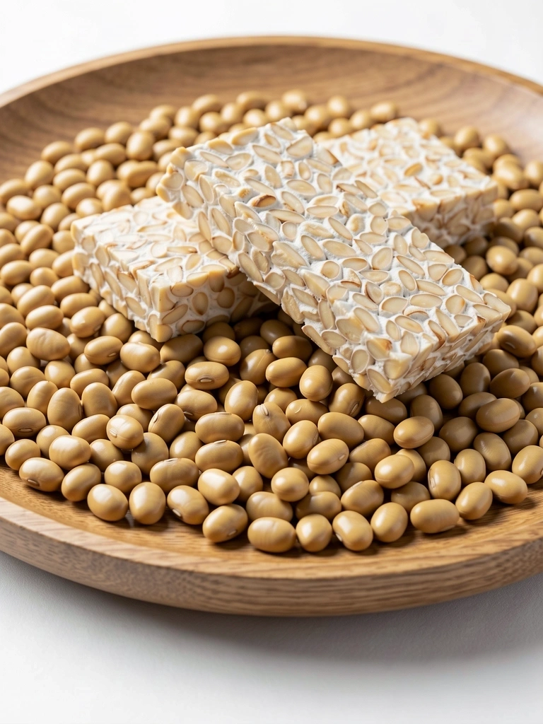 Kacang soya organik dan tempeh